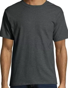Hanes Mens Beefy-T T-Shirt 100% Cotton DARK GRAY T Shirt Plain Tee Top 3X NEW - Picture 1 of 4