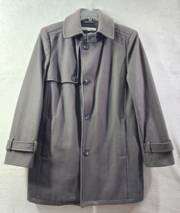 Keneth Cole New York G-III Bekleidung Wolle dunkelbraune Mäntel Jacke Herren Größe Large - Bild 1 von 16