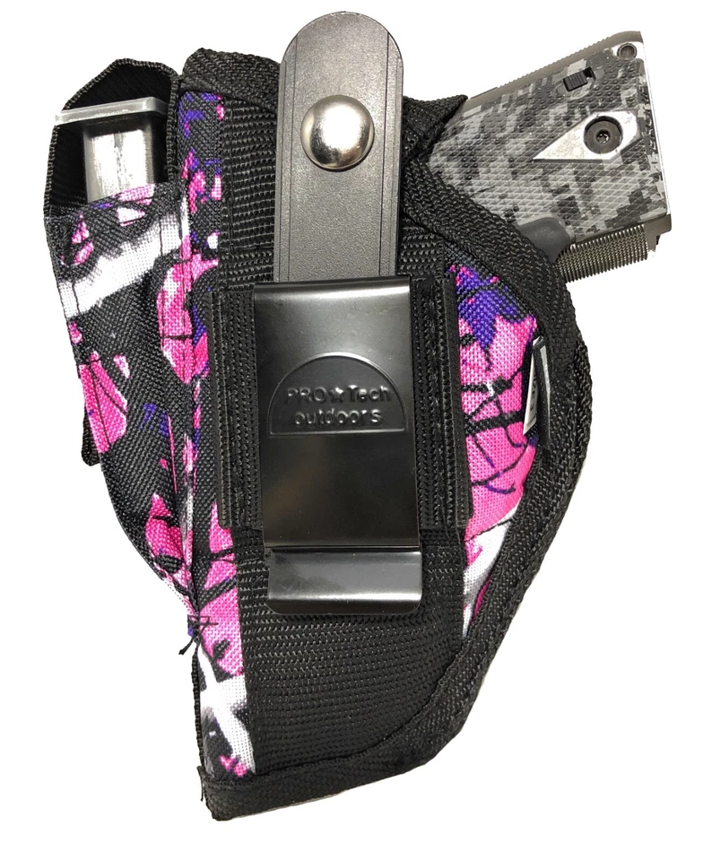 Coldre de arma Beretta Cheetah MUDDY GIRL ambidestro rosa roxo camuflado - Imagem 1 de 4