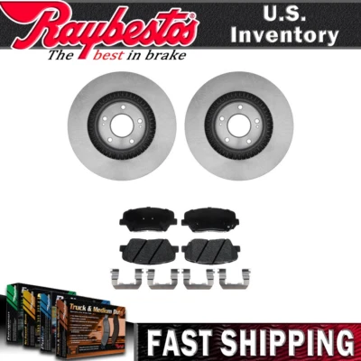 Rotores de freno delanteros y pastillas de freno de cerámica con herrajes para Kia Sorento 2014-2015 Foto 1 de 4