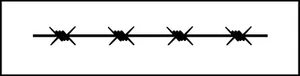 Barbed Wire Pinstriping 3M Vinyl Stripe Graphic .5" Inch tall by 50" 50ft total - Picture 1 of 4