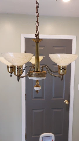 Antique 1930's 40's Art Deco Slip Shade Light Fixture Cover