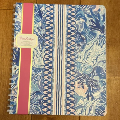 LILLY PULITZER Notebook Shade Seekers Lined Sheets ~ Pocket ~ NEW - Image 1 of 2