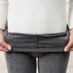 Warm Thick Velvet Knit Leggings Elastic Top Quality Double Side Casual Pants NEW - Picture 1 of 19