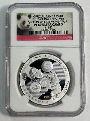 2016 China Silver Panda Berlin World Money Fair  NGC PF69 Ultra Cameo - Image 1 of 4