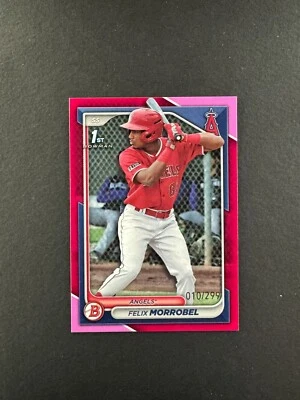 Felix Morrobel 2024 Bowman Prospect 1st Fuchsia /299 #BP-121 Angels - Image 1 of 2