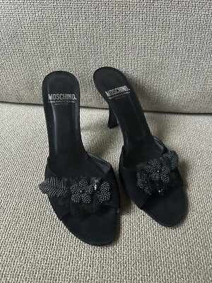 Moschino Floral Beaded Heels Size 39.5 - Image 1 of 4
