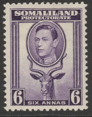 British Somaliland MINT GVI 1938 6a violet sg98 - Image 1 of 2