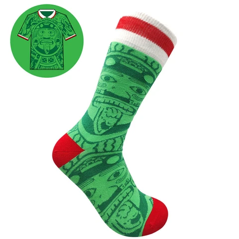 Mexico Retro Shirt Cotton Socks Home 98 Green Size UK 7 to 11 Cover
