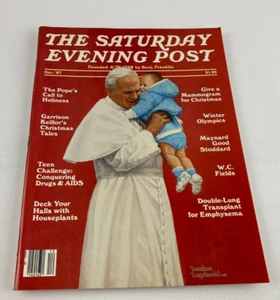 The Saturday Evening Post - December 1987 Vintage Magazine, Pope, Drug & Aids - Picture 1 of 7