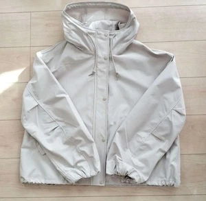 Parka corta de mezcla de algodón UNIQLO repelente al agua beige para mujer XL US L - Imagen 1 de 2
