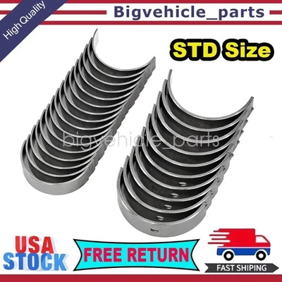 Crankshaft Main Rod Bearing Set STD For Chrysler Dodge RAM 1500 Dakota Jeep 4.7L Foto 1 de 4