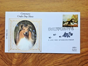 Collie Crufts Dog Show 1991  Benham Special Handmark First Day Cover Free UK P&P - Picture 1 of 3