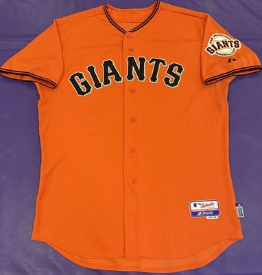 Auténtica camiseta Buster Posey de los Gigantes de San Francisco #28 majestuosa sobre el campo 48 Foto 1 de 4