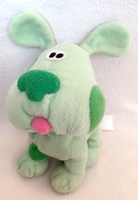 💚 2001 Blues Clues Green Puppy Viacom RARO 7" Peluche Foto 1 de 4