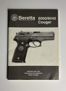 Beretta 8000/8040 Cougar Pistole Handbuch Booklet - Bild 1 von 3