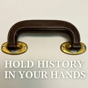 Vintage Bakelite & Brass Handle 1940s Industrial Chest Trunk Pull - Bild 1 von 6