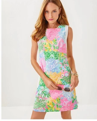 Vestido Lilly Pulitzer Beckler Stretch Shift Bright Delight tamanho 16 - Imagem 1 de 4