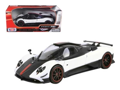 Pagani Zonda 5 Cinque 2023 blanco y negro 1/18 diecast modelo de coche Motormax Foto 1 de 2