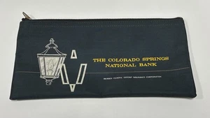 Vintage Advertising canvas bank deposit bag Colorado Springs, CO National bank - Picture 1 of 8