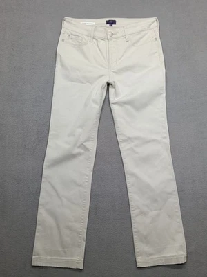 NYDJ Women's  Marilyn Jeans. Size 10 Cream Straight 29" Leg Mid-Rise Stretch USA - Image 1 of 4