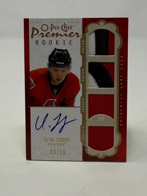 2008-09 O-Pee-Chee Premier Rookie ILVA ZUBOV Auto Jersey #69 03/15 - Image 1 of 2