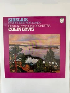 Sibelius Symphonies 5 & 7 Boston Symphony Colin Davis 12" LP 33RPM - Picture 1 of 4