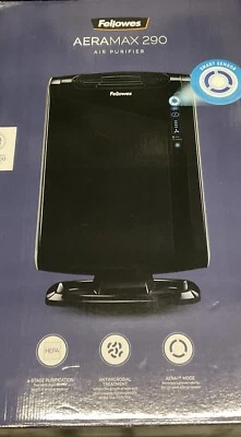 AERAMAX 290 HEPA AIR PURIFIER Filter 4stage LARGE 600 Sq.Ft. Carbon Fellowes NEW - Image 1 of 4