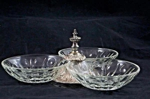 Vintage Princess House Regency Crystal Condiment or Candy Nut Server / Dishes - Picture 1 of 11