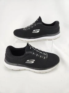 Skechers Women's Summit Sneakers Shoes Walking Black Slip on Comfy Light Sz 9 - Picture 1 of 9