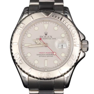 Rolex Yacht Master Mens Stainless Steel & Platinum Dial Bezel Watch 40mm 16622 - Picture 1 of 8