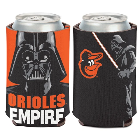 Baltimore Orioles DARTH VADER Can Cooler 12 oz. Koozie Star Wars Cover