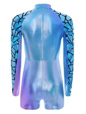 Mujeres Body Guerrero Leotardo Alien Mono Metálico Brillante Adulto Temática Rave Foto 1 de 4