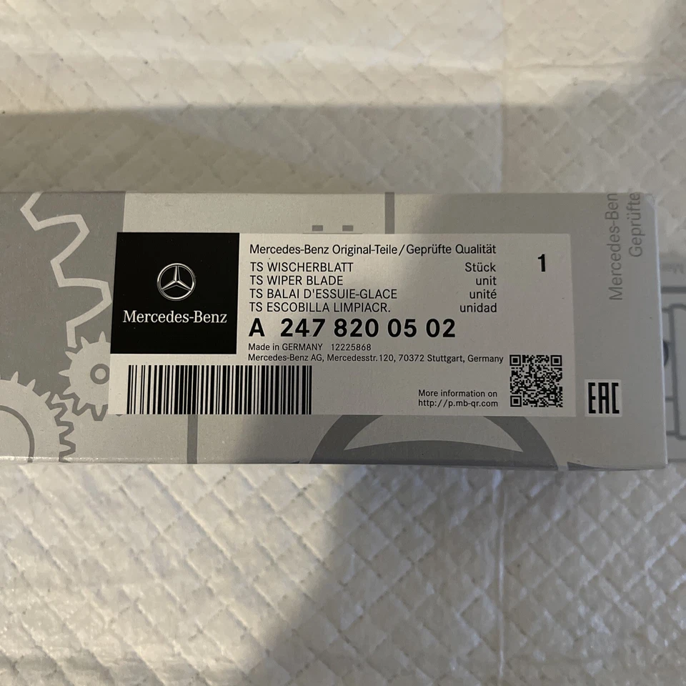 梅赛德斯奔驰原始设备制造商全新 247 820 05 02 Wiper 刀片套装  — 第 1/1 张图片