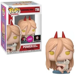 Power with Meowy #1766 - Chainsaw Man Funko Pop! Animación [Flocked Chase Chalic - Imagen 1 de 1