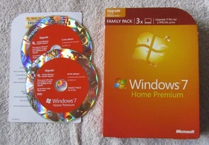 3 x User - Microsoft Windows 7 Home Premium, Full Install & Upgrade Options - Zdjęcie 1 z 8