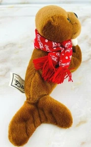 Coca Cola Walrus Plush Toy With Bottle And Logo Scarf Style # 0124 Bean Bag 1997 - Picture 1 of 6