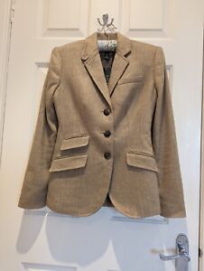 Brand New Tags Ralph Lauren Equestrian Jacket Tweed Linen Size US 4 UK 8 £315.00