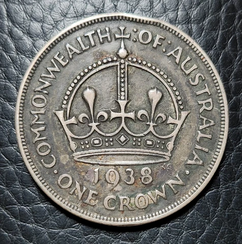 Scarce Silver 1938 Australia Crown | VF Condition Cover