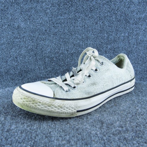 Scarpe sneakers donna Converse All Star grigio tessuto stringate taglia 7 media