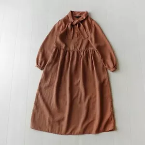 agnes b. Vestido Pajarita Marrón Para Mujer Talla M Excelente Estado Moda Japón - Imagen 1 de 13