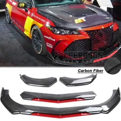 Kit de carrocería divisor de labios parachoques delantero de carbono accesorio para Toyota Avalon trd híbrido Foto 1 de 4
