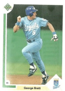 GEORGE BRETT KANSAS CITY ROYALS #525 - UPPER DECK NM-MT 1991