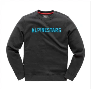 Sudadera negra de lana a distancia Alpinestars - ropa informal para hombre talla L y XL - Imagen 1 de 3