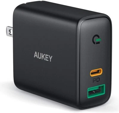 AUKEY USB C Charger 30W and 12W Power Delivery 3.0 Fast Charger with Dynamic Det - Image 1 of 4