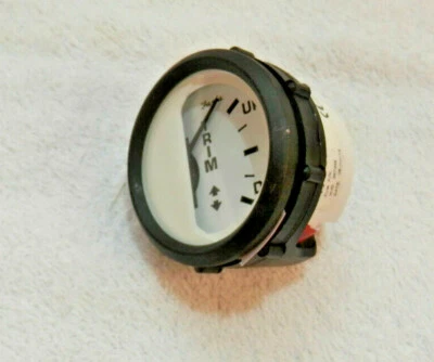 Nuevo de Lote Antiguo - GP9709E Faria Blanco Cara y Negro 2" Trim Gauge Barco Marino Foto 1 de 4