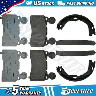 Juego de pastillas de freno de disco delanteras traseras zapatas de freno de estacionamiento para Chevrolet Camaro 2016-2017 Foto 1 de 4