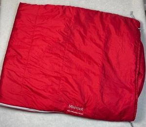 Marmot Sleeping Bag Kids Mavericks 40F/4C Red EUC 60 In L 25 W camping hiking - Picture 1 of 7