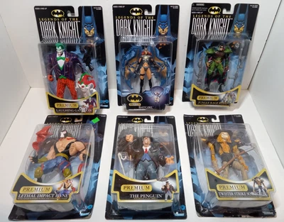 Lote 6 Figuras Batman Leyendas del Caballero Oscuro Kenner 1997 Bane Joker Penguin Foto 1 de 4