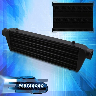 27.5"X7"X2.5" Light Black Aluminum Front Mount Intercooler Tube Fin For Nissan Foto 1 de 4